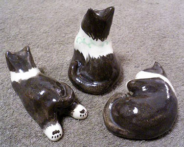 茶色のミニねこ3点 茶色のミニねこ3点